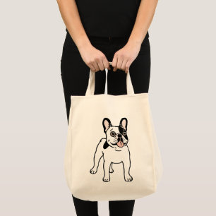 Bolsa Tote Feliz e divertimento único Frenchie Pied