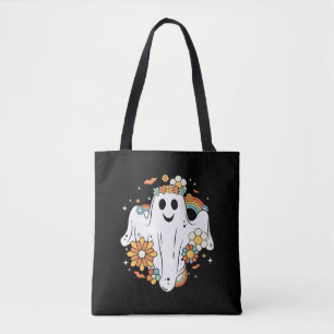 Bolsa Tote Feliz Fantasma Retro Hippie Vibe