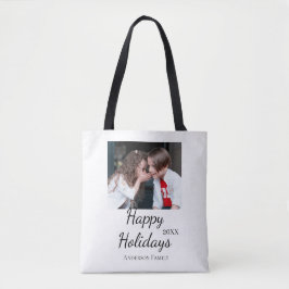Bolsa Tote Feliz feriado crianças foto da família presentes m