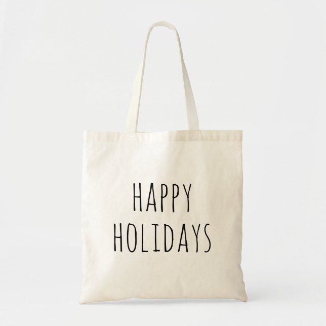Bolsa Tote Feliz Férias. Compra Mínima de Natal (Frente)
