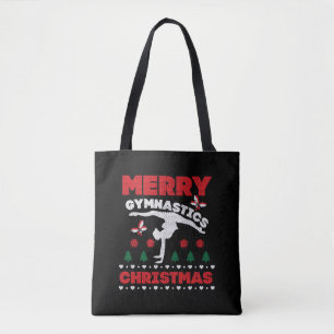 Bolsa Tote Feliz ginástica Camisa de Natal Feia