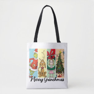Bolsa Tote Feliz Grinchmas Colagem de Férias