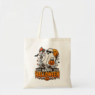 Bolsa Tote Feliz Halloween 2026 Fantasma de Óculos de Sol