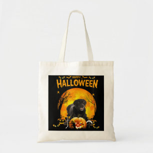 Bolsa Tote Feliz Halloween Black Lab Dog Pumpkin Costumes Tha