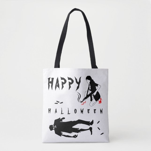 Bolsa Tote Feliz Halloween Costume engraçado (Frente)