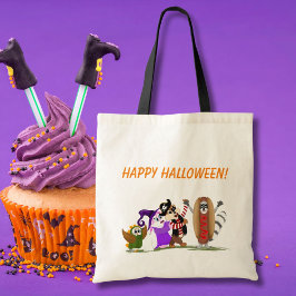 Bolsa Tote Feliz Halloween dos Animais da Floresta