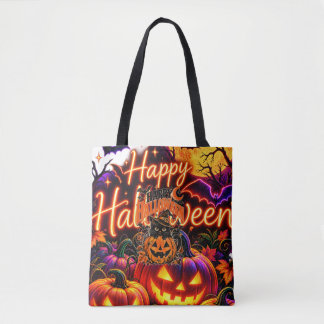 Bolsa Tote Feliz Halloween e BOO