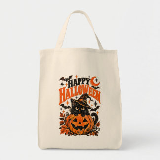 Bolsa Tote Feliz Halloween e BOO