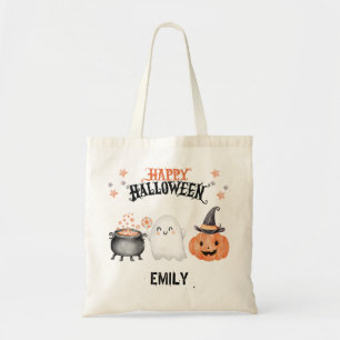 Bolsa Tote Feliz Halloween Ghost Pumpkin