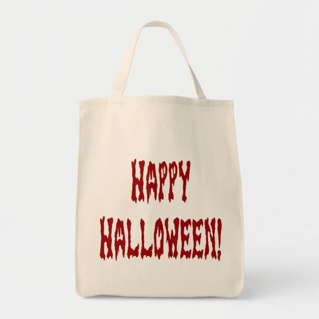 Bolsa Tote Feliz Halloween Gore Text (Frente)