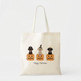 Bolsa Tote Feliz Halloween Labrador Retriever Cães Pumpkin