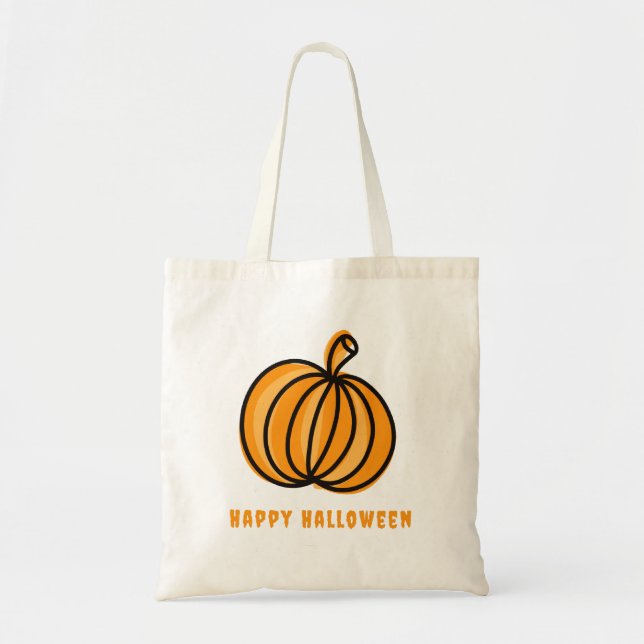 Bolsa Tote Feliz Halloween Pumpkin (Frente)