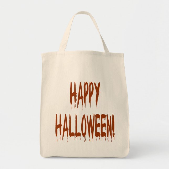 Bolsa Tote Feliz Halloween Sangrento (Frente)