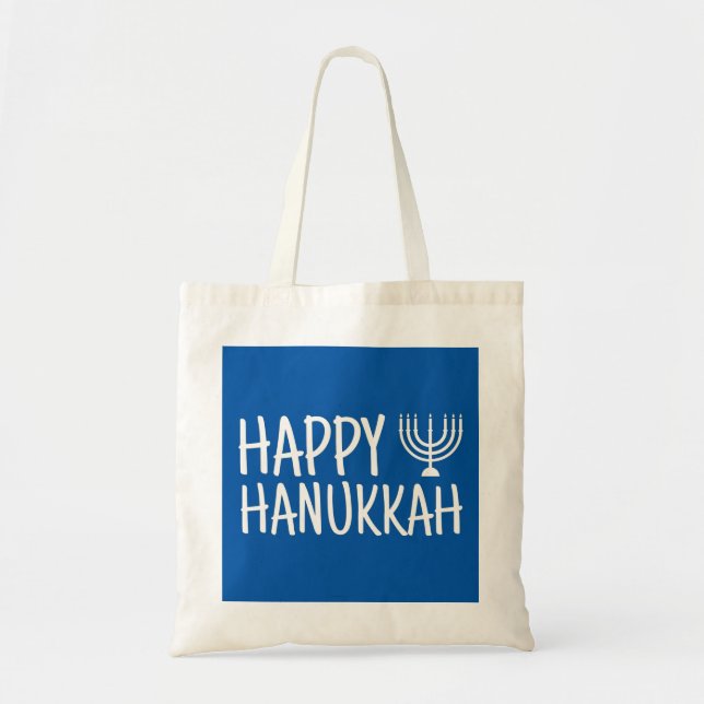 Bolsa Tote Feliz Hanukkah (Frente)