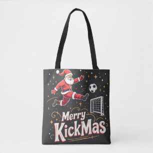 Bolsa Tote Feliz Kickmas Engraçado Papai Noel Amantes do Fute