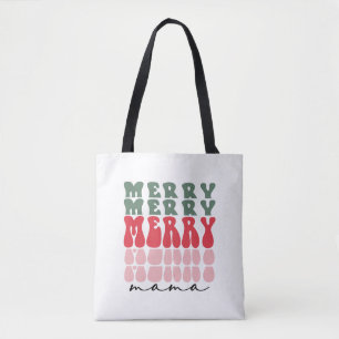 Bolsa Tote Feliz Mãe Mãe Natal Festivo