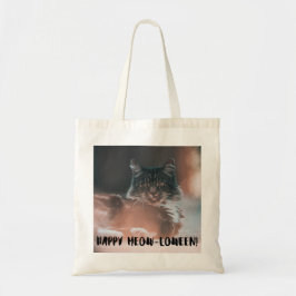 Bolsa Tote "Feliz Meow-loween" Gato Tote Bag - Bonito