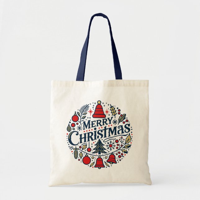 Bolsa Tote Feliz Natal 3 (Frente)