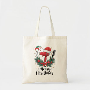 Bolsa Tote Feliz Natal Cabelereiro Cabeleireira Xmas Cabelo