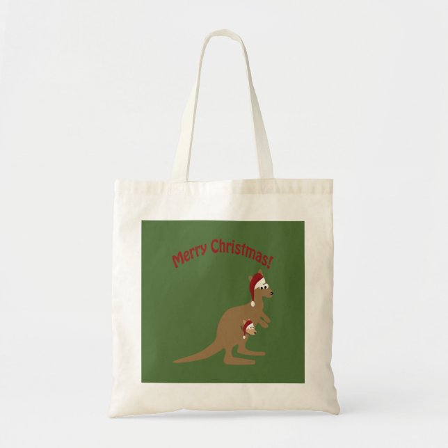 Bolsa Tote Feliz Natal Cangurus (Frente)