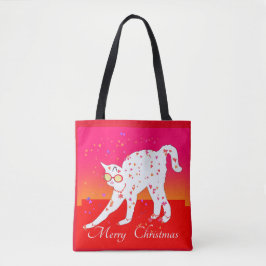 Bolsa Tote Feliz Natal Cat