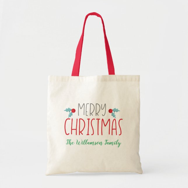 Bolsa Tote Feliz Natal Charm (Frente)