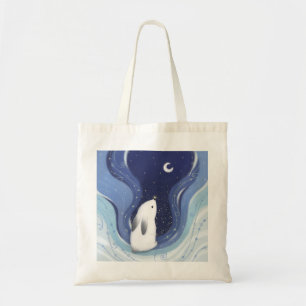 Bolsa Tote Feliz Natal: Coelhinho, Lua e Estrelas