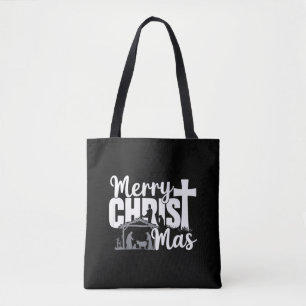 Bolsa Tote Feliz Natal Cristão Jesus Família