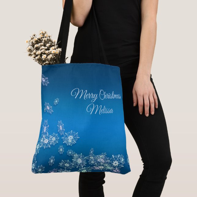 Bolsa Tote Feliz Natal. Cumprimento (Close Up)
