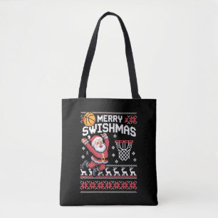 Bolsa Tote Feliz Natal de Basquete Swishmas Natal Feio 