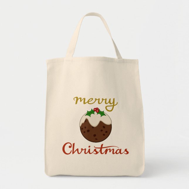 Bolsa Tote Feliz Natal+Design Pudim (Frente)