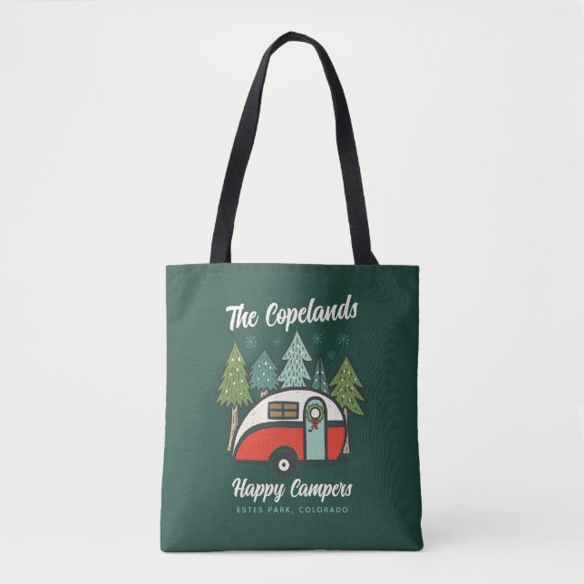 Bolsa Tote Feliz Natal dos Campos Personalizados (Frente)