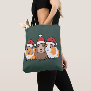 Bolsa Tote Feliz Natal dos Porquinhos-da-Índia Amante dos Ani