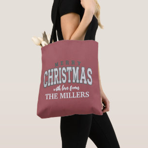 Bolsa Tote Feliz Natal Festa Familiar Personalizada 2025