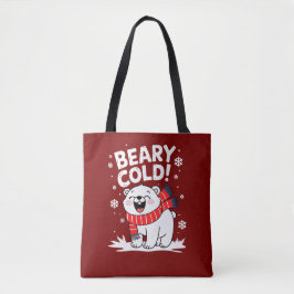 Bolsa Tote Feliz Natal Frio da Ursa Polar