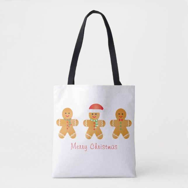 Bolsa Tote Feliz Natal Gingercake Men (Frente)