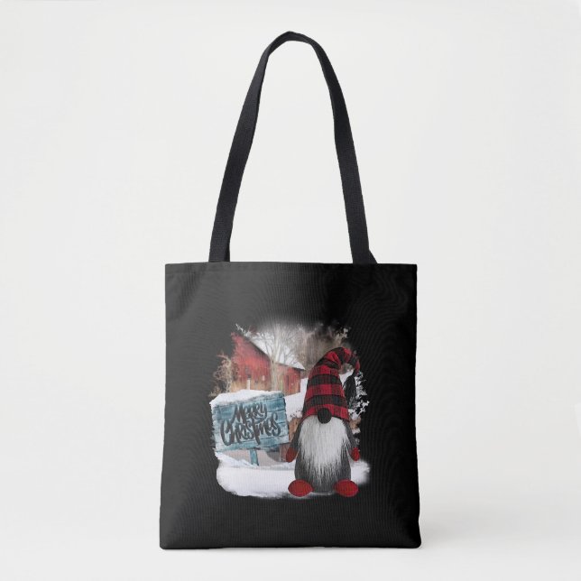 Bolsa Tote Feliz Natal Gnomo (Frente)