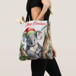 Bolsa Tote Feliz Natal Koala sentado em Gumtree