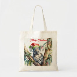 Bolsa Tote Feliz Natal Koala sentado em Gumtree