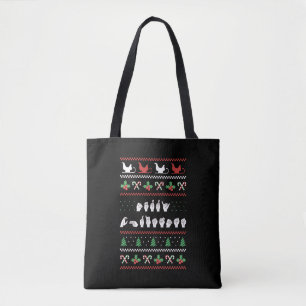 Bolsa Tote Feliz Natal - Língua de Sinais Americana I