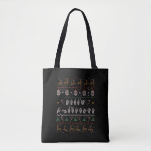 Bolsa Tote Feliz Natal - Língua de Sinais Americana II