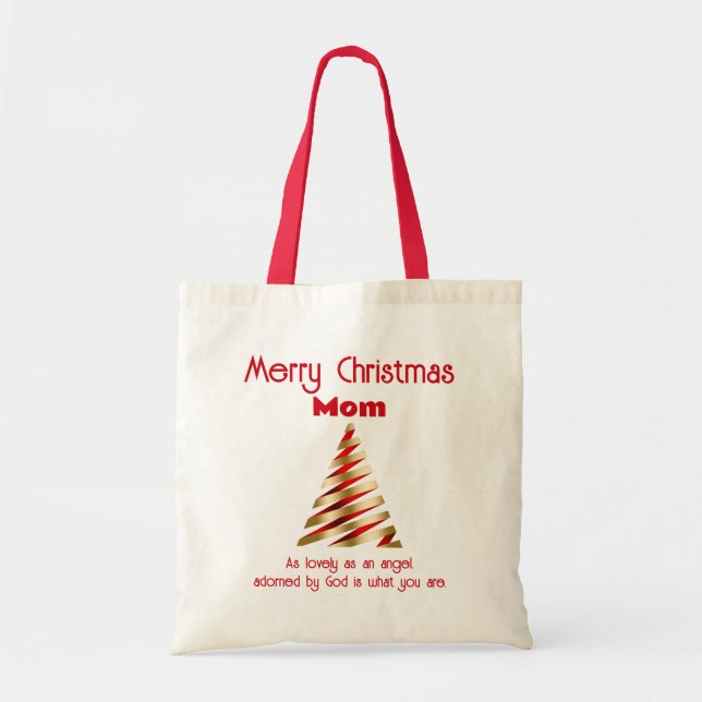 Bolsa Tote Feliz Natal Mãe (Frente)