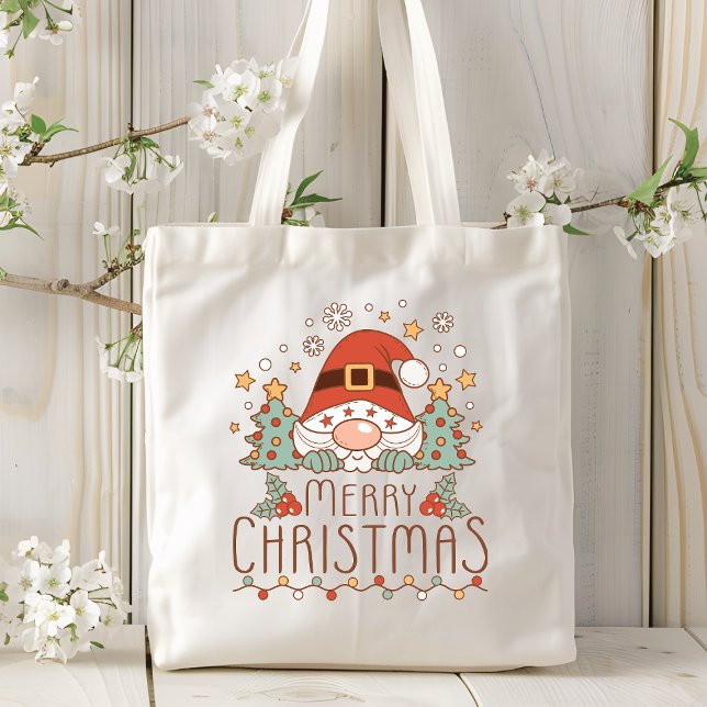 Bolsa Tote Feliz Natal - Papais noeis Festivos Festivos Festi (Criador carregado)