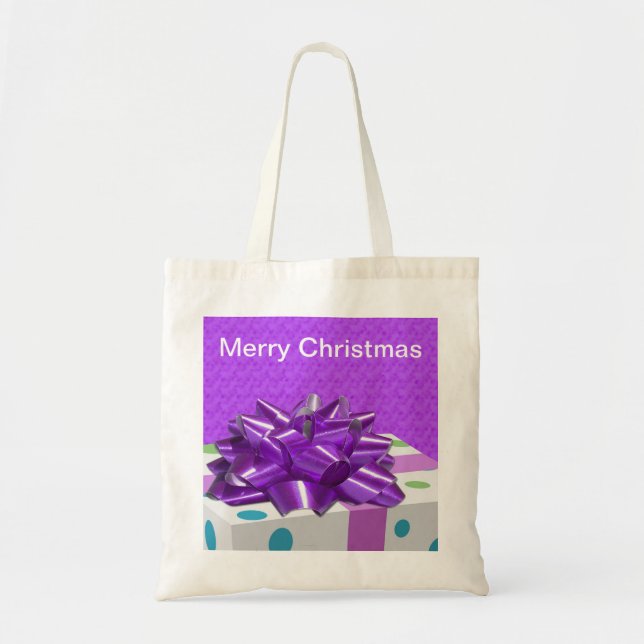 Bolsa Tote Feliz Natal Personalizável (Frente)
