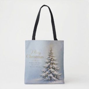 Bolsa Tote Feliz Natal Pinheiro Nevado