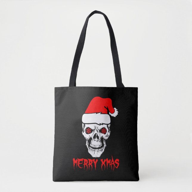 Bolsa Tote Feliz Natal Skull Tshirt (Frente)