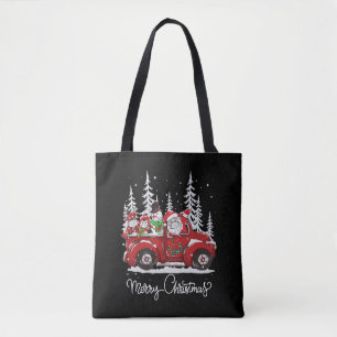 Bolsa Tote Feliz Natal Tree Buffalo Xadrez Red Truck