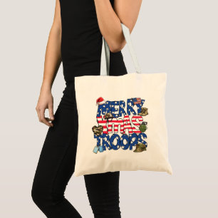 Bolsa Tote Feliz Natal Tropas Tote Bag