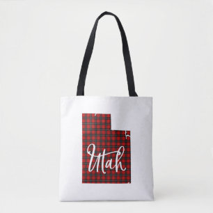 Bolsa Tote Feliz Natal Utah Festivo Retro Sunset Snowman
