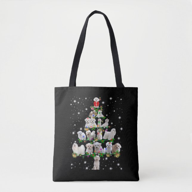 Bolsa Tote Feliz Natal West Highland White Terrier Dog (Frente)
